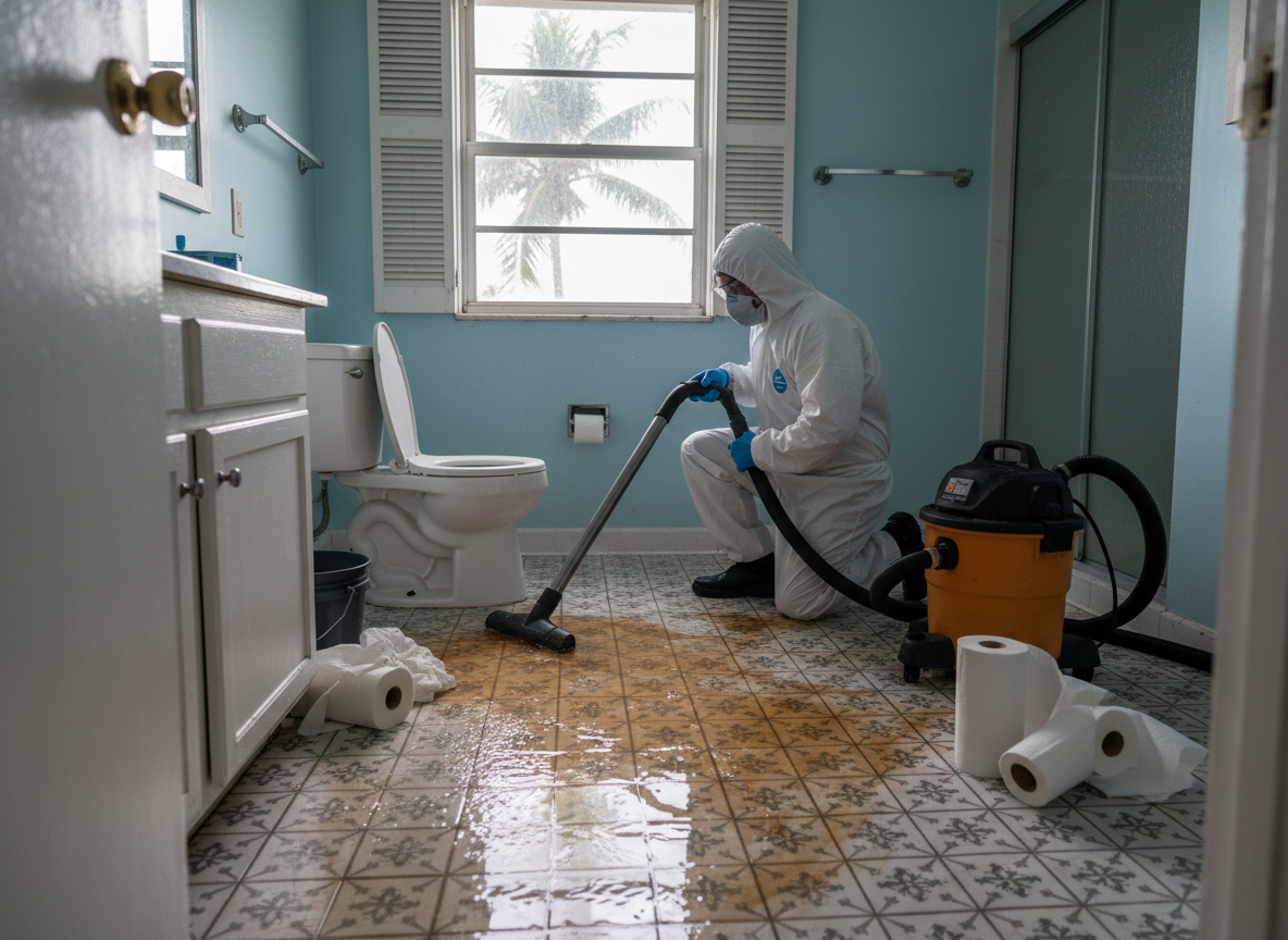 Toilet overflow cleanup in Surfside
