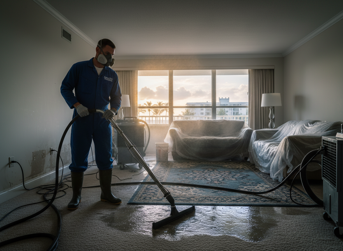 Water leak restoration in Surfside